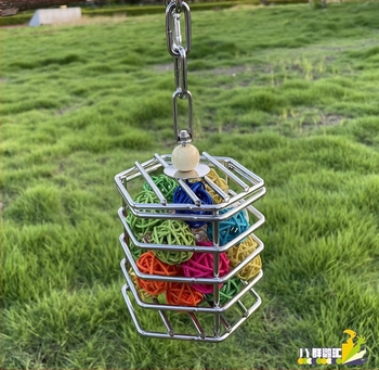Privjesak za košaru s voćem od nehrđajućeg čelika 304, igračka za papige u obliku kutnjaka za grizenje i traženje hrane