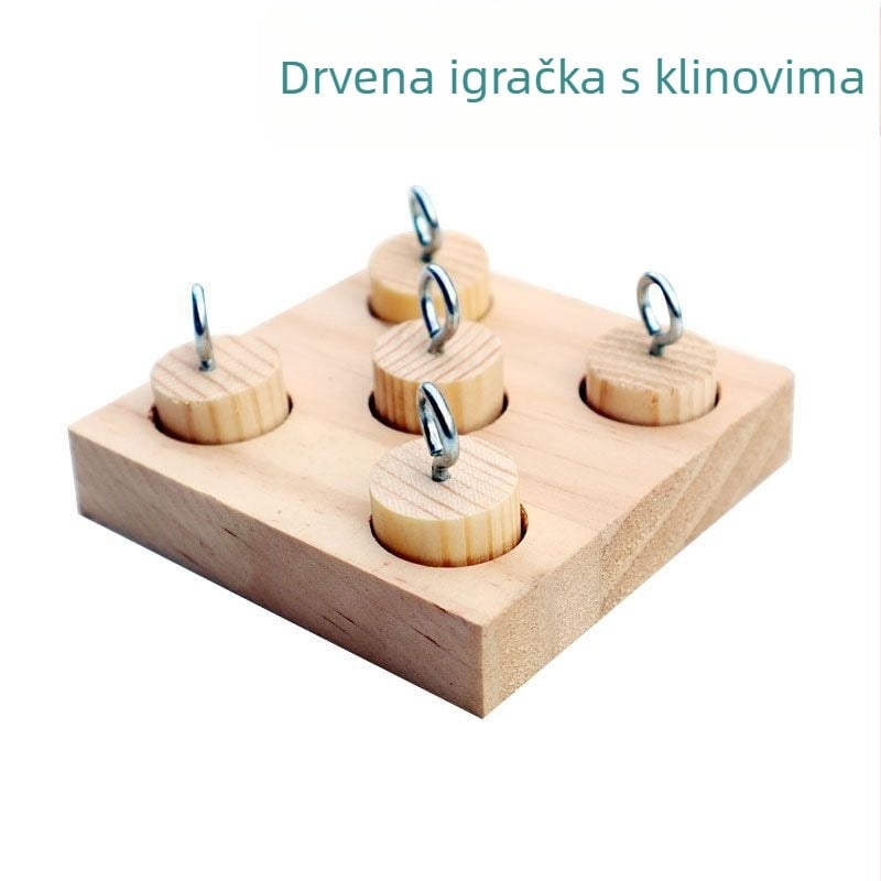 Ptica papiga edukativne igračke drveni stup slagalica u boji utični cilindrični građevinski blokovi DIY Jack okrugli Jack lopta