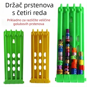 Stalak za prstenove za stopala za golube, pribor za golube za trkaće golube može se objesiti, stalak za prstenove za stopala za golube, višebojna klasifikacija, stalak za postavljanje prstenova za stopala
