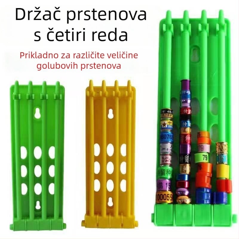 Stalak za prstenove za stopala za golube, pribor za golube za trkaće golube može se objesiti, stalak za prstenove za stopala za golube, višebojna klasifikacija, stalak za postavljanje prstenova za stopala
