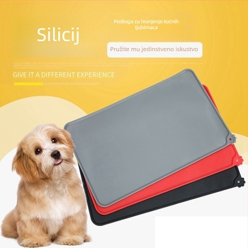 Amazon Hot Sale Silikonska podloga za kućne ljubimce s rupama Podloga za hranu za mačke i pse Silikonska podloga za pseće šape Vodootporna podloga za kućne ljubimce s poklopcem