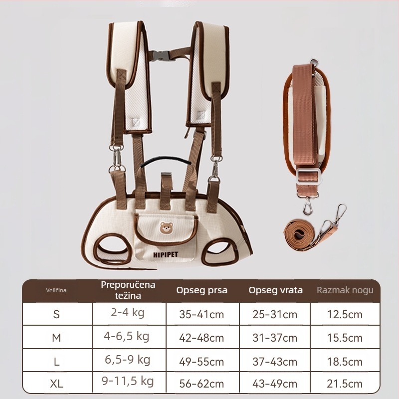 Ruksak za pse, Mala torba za pse i mačke, Torba preko ramena, Torba za kućne ljubimce, Torba za šetnju pasa