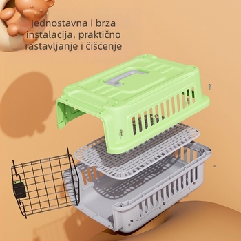 Avionski transportni kavez za kućne ljubimce, Medicinski transportni kavez za mačke, Kavez za mačke, Kavez za pse, Transportni kavez za male pse, Prozračan i lagan