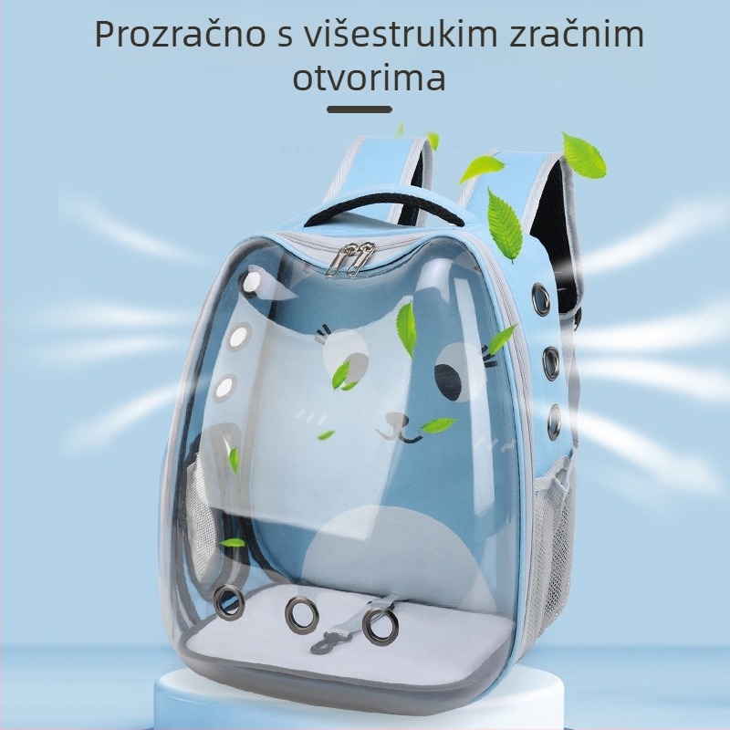 Panoramski prozirni prozračni prijenosni ruksak za kućne ljubimce, svemirska kapsula, torba za mačke, kavez za mačke, ruksak za nošenje mačaka