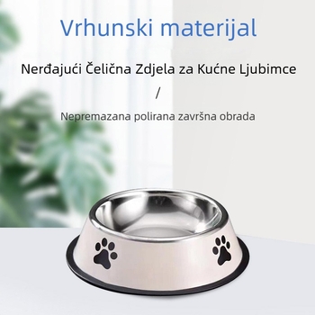 Zdjela za kućne ljubimce od nehrđajućeg čelika, zdjela za mačke, zdjela za hranu za pse, višenamjenska zdjela za hranu otporna na udarce, pribor za jelo, hranjenje i pribor za kućne ljubimce, veleprodaja
