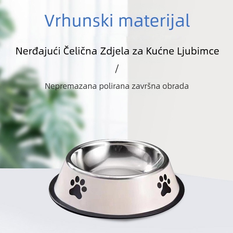 Zdjela za kućne ljubimce od nehrđajućeg čelika, zdjela za mačke, zdjela za hranu za pse, višenamjenska zdjela za hranu otporna na udarce, pribor za jelo, hranjenje i pribor za kućne ljubimce, veleprodaja