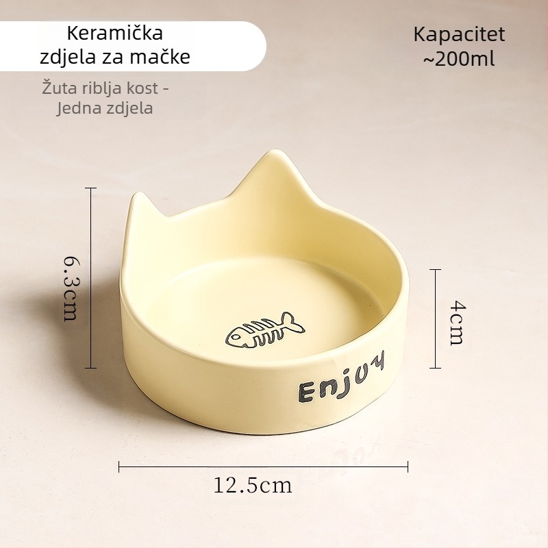 Zdjela za mačke Crna keramička zdjela za pse Crna zdjela za mačju hranu Zdjela za piće za pse Zdjela za mačju hranu Zdjela za vodu za kućne ljubimce Anti-detonacijska