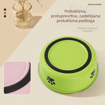Zdjela za hranu za kućne ljubimce od nehrđajućeg čelika, dvostruka plastična zdjela za pse, zdjela za mačke, zdjela za hranjenje hrane i pitke vode, veleprodaja bazena za hranjenje kućnih ljubimaca