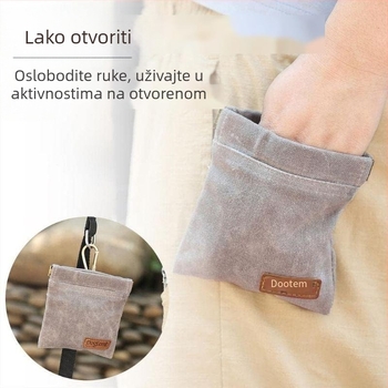 Prekogranična vrećica za grickalice za kućne ljubimce, vrećica za hranjenje pasa, prijenosna vrećica za hranu za mačke i pse velikog kapaciteta koja se vješa oko struka