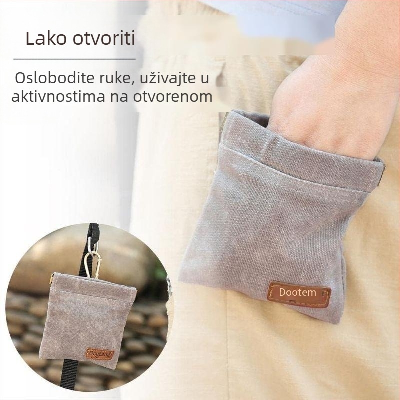 Prekogranična vrećica za grickalice za kućne ljubimce, vrećica za hranjenje pasa, prijenosna vrećica za hranu za mačke i pse velikog kapaciteta koja se vješa oko struka