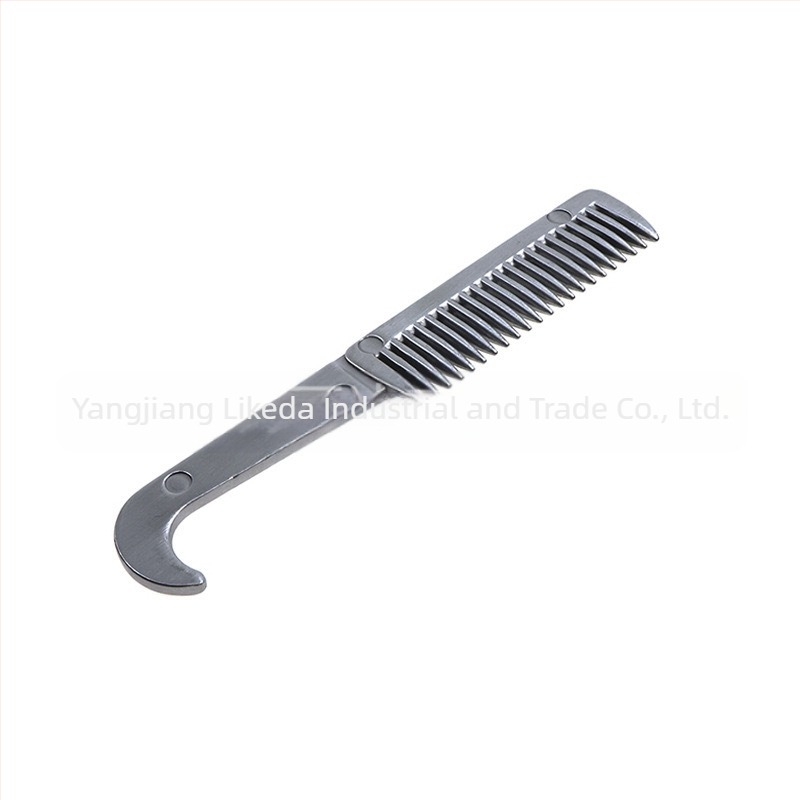 Češalj za kućne ljubimce s drvenom ručkom i otvorenim čvorom, češalj od aluminijske legure, češalj za njegu konja, češalj za dlaku sa širokim zupcima, češalj za kućne ljubimce