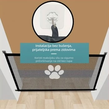 Prekogranična ograda za kućne ljubimce, prijenosna sklopiva izolacijska mreža, kućna zaštitna barijera bez udaraca, sigurnosna mreža za vrata