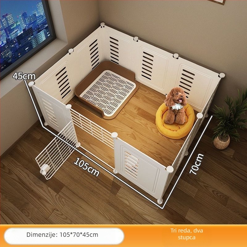 Ograda za kućne ljubimce, jedna soba, jedan pas čuvar, unutarnji kavez za pse, srednji i mali pas, plišani plišani pas, Bixiong izolacijska ograda s vratima