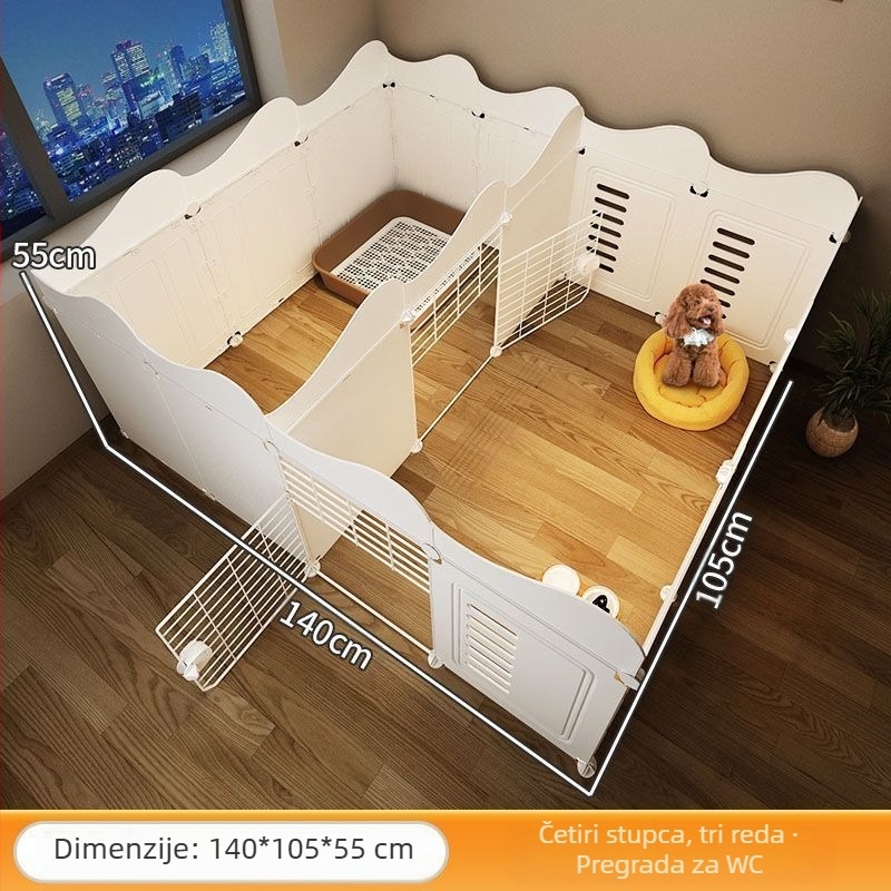 Ograda za kućne ljubimce, jedna soba, jedan pas čuvar, unutarnji kavez za pse, srednji i mali pas, plišani plišani pas, Bixiong izolacijska ograda s vratima