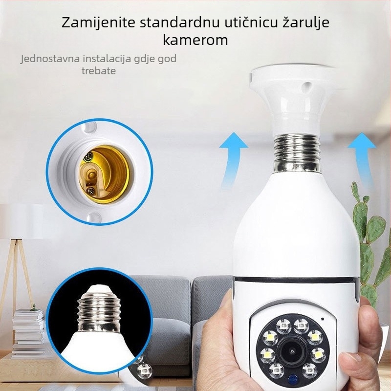 V380 daljinska nadzorna kamera s 2 milijuna tuya panoramskih pametnih HD žarulja tipa Okam nadzorna kamera