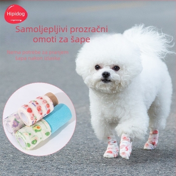 Jednokratne navlake za pseće noge, cipele za male pse, plišani medvjedići ne mogu pasti s stopala, zavoj za stopala protiv prljavštine