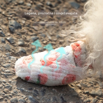 Jednokratne navlake za pseće noge, cipele za male pse, plišani medvjedići ne mogu pasti s stopala, zavoj za stopala protiv prljavštine