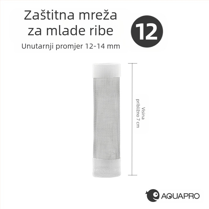 Enchant filter za ribe od nehrđajućeg čelika, zaštitni rukav za ulaz vode, pamučni rukav, zaštitna mrežica za mlade kozice, protiv usisavanja