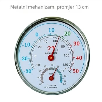 Termometar i higrometar s kazaljkom, prekogranična engleska verzija, termometar za strane jezike, vanjska trgovina, kućanski Fahrenheitov suhi i vlažni termometar