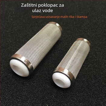 Filter od nehrđajućeg čelika za akvarij, usisni otvor, zaštitni rukav, akvarij s travom, ulazno sito za akvarij za škampe, rukav za škampe, veliki, mali