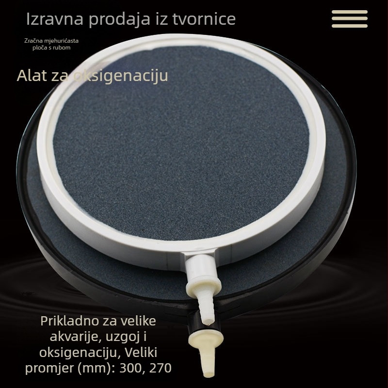 Izravna prodaja iz tvornice s rubnom mjehurićastom pločom za akvarij, prozračivana plinska pumpa s visokotemperaturnom sinteriranom plinskom pločom od mjehurićastog kamena