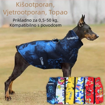 Nova jesenska i zimska odjeća za pse Teddy Bomei za velike i male pseće kućne ljubimce, jakna s pamučnom podstavom, vodootporna odjeća za mačiće