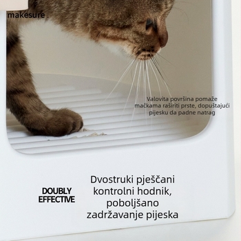 Mashu kutija za pijesak za mačke, potpuno zatvorena, prevelika, mala, velika, zahodna, dezodorans protiv prskanja