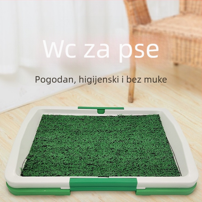 WC za pse, WC za štene, unutarnji WC, ravna mreža, troslojni travnjak za kućne ljubimce, TV