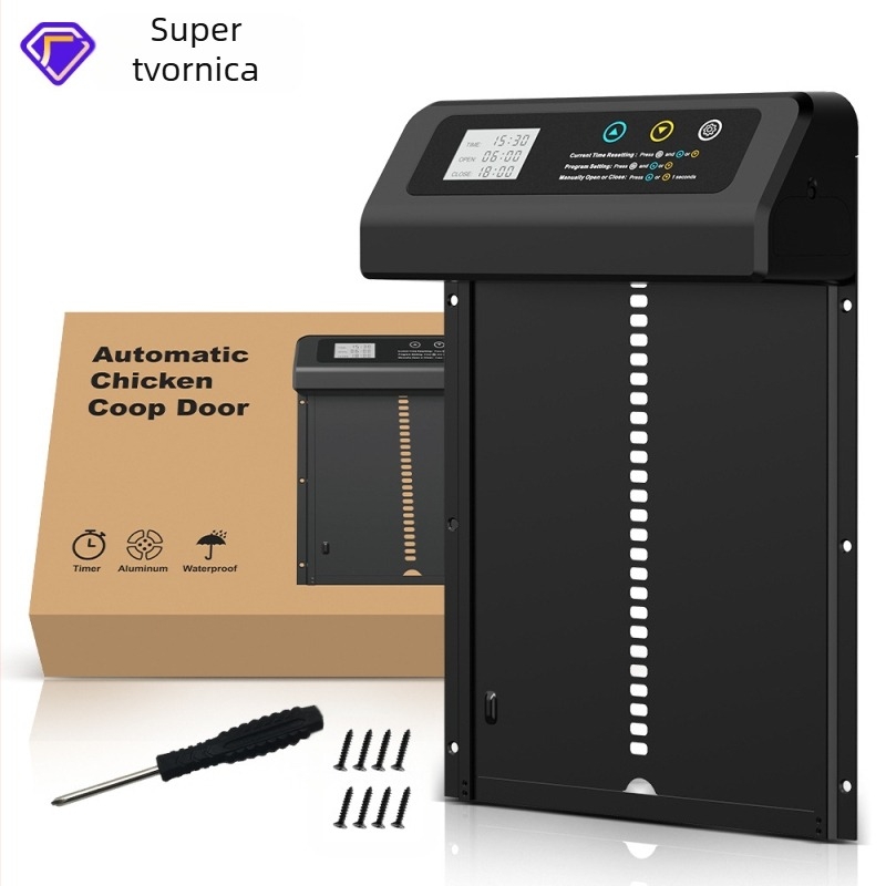 Prekogranična vruća prodaja električnih vrata za kokošinjac Kućanska aluminijska vrata za kokošinjac Inteligentna automatska vrata za podizanje kokošinjaca