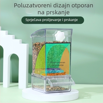 Hranilica za papige Kutija za hranu za ptice Automatska viseća nova hranilica za ptice Vodootporna zdjela i lonac Odvajanje žitnih školjki Hranjenje ptica