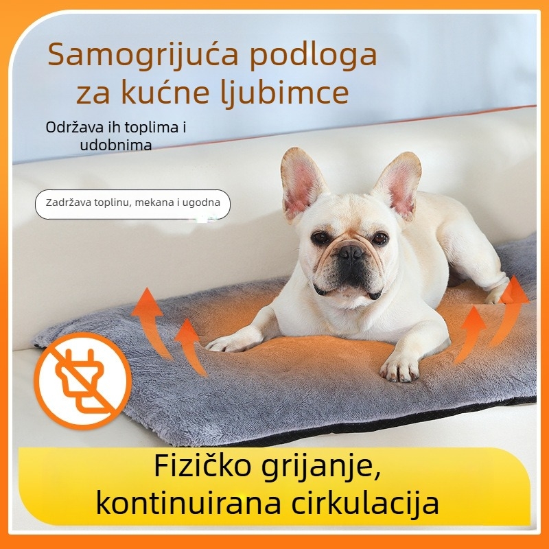 Grijaća podloga za kućne ljubimce, samozagrijavajući jastuk, zadebljani jastuk za pse, topli jastuk za mačke, jastuk za pse, deka za kućne ljubimce, prekogranična...