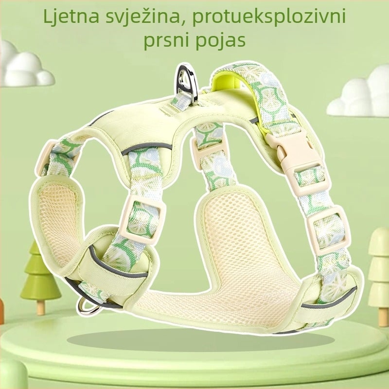 Povodac za pse Ljetni Vall remen za kućne ljubimce Prozračni povodac za pse velikih, srednjih i malih pasa Corgi medvjedića Lančić