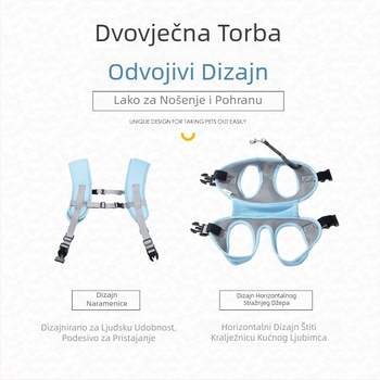 Ruksak za pse Cross-border Pet Supplies, druga generacija, ruksak za pse s podesivom duljinom, ljetna prozračna torba za mačke na zalihi