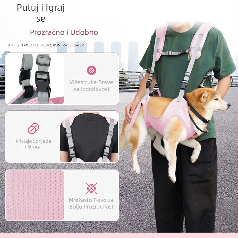 Ruksak za pse Cross-border Pet Supplies, druga generacija, ruksak za pse s podesivom duljinom, ljetna prozračna torba za mačke na zalihi