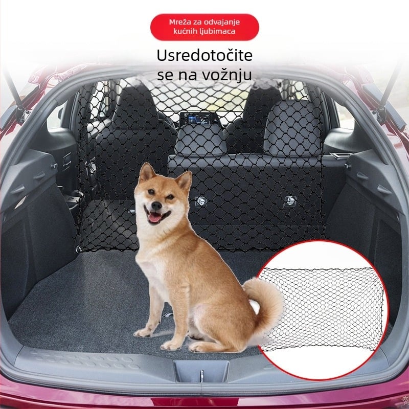 Prekogranična visokoprodavana mreža za izolaciju kućnih ljubimaca, mreža za blokiranje kućnih ljubimaca na stražnjem sjedalu automobila, sigurnosna mreža za pse u prtljažniku