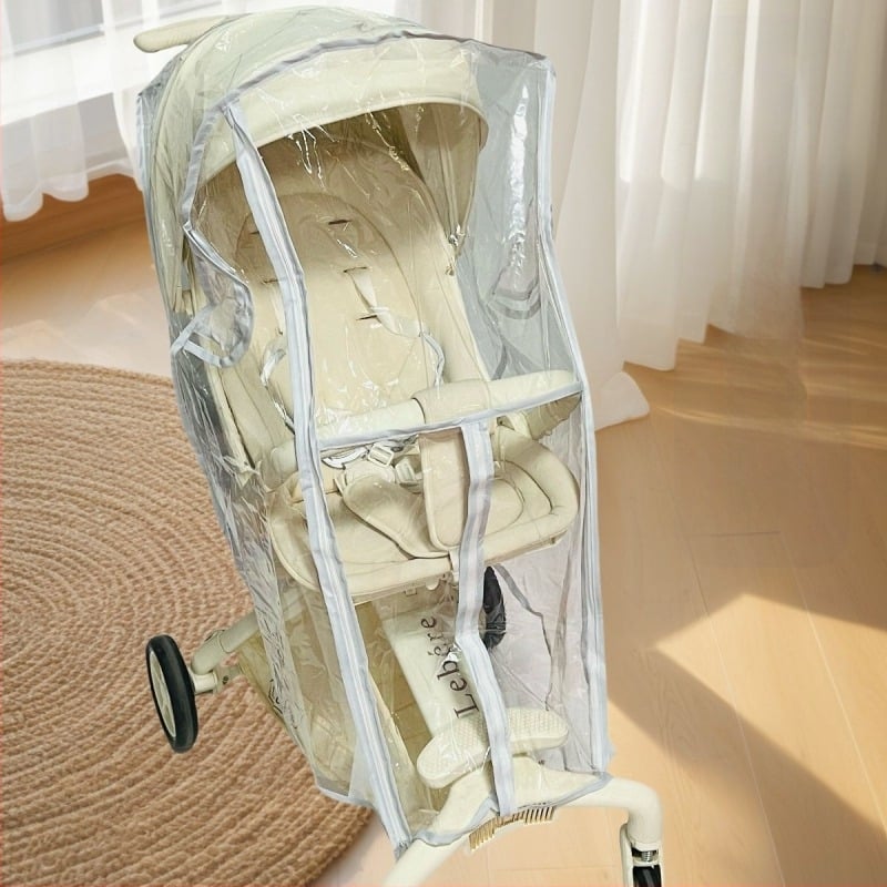 Now vjetrootporna navlaka za dječja kolica, univerzalna navlaka za kišu i kišobran za kolica, Eva materijal otporan na vjetar i prašinu, prozirna i prozračna