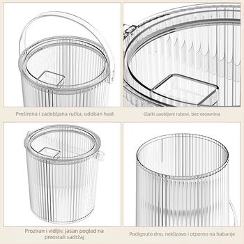 Kućanska zatvorena, otporna na insekte, otporna na vlagu, prozirna, vizualno zaštićena bačva za pohranu hrane za pse i mačke, staklenka za pohranu hrane za kućne ljubimce