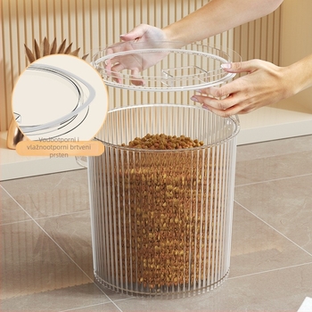 Kućanska zatvorena, otporna na insekte, otporna na vlagu, prozirna, vizualno zaštićena bačva za pohranu hrane za pse i mačke, staklenka za pohranu hrane za kućne ljubimce