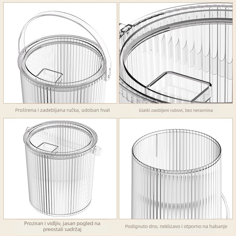 Kućanska zatvorena, otporna na insekte, otporna na vlagu, prozirna, vizualno zaštićena bačva za pohranu hrane za pse i mačke, staklenka za pohranu hrane za kućne ljubimce