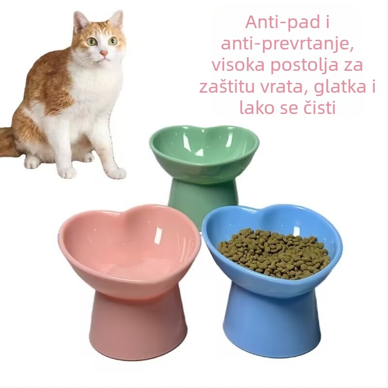 Zdjela za mačke Zdjela za pse Zdjela za kućne ljubimce Kosa usta Oprema za kućne ljubimce Zdjela za piće Visoka zdjela Protiv hrane Zaštita za vrat Posuda za hranu za mačke