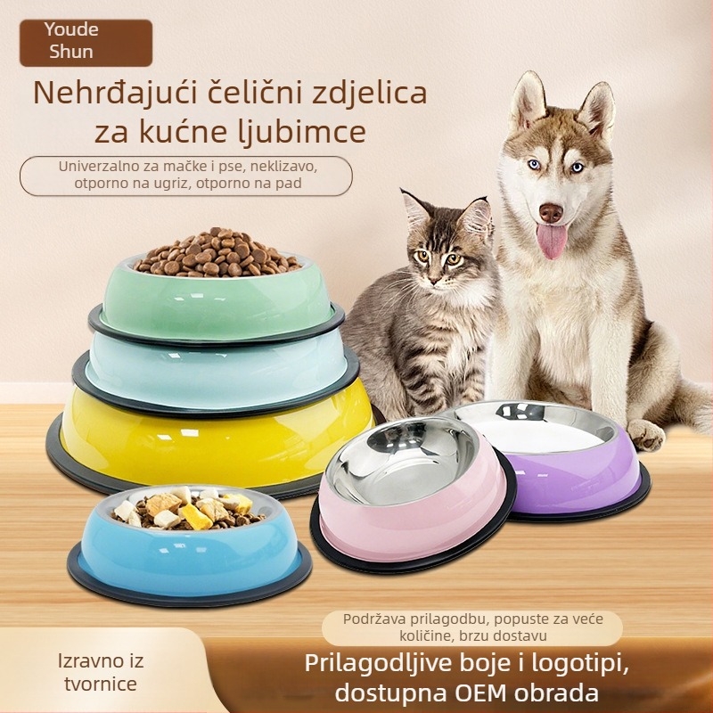 Amazonova nova zdjela za mačke od nehrđajućeg čelika, zdjela za pse otporna na padove, otporna na habanje, zdjela za pse koju nije lako prevrnuti, zdjela za kućne ljubimce, pribor za kućne ljubimce