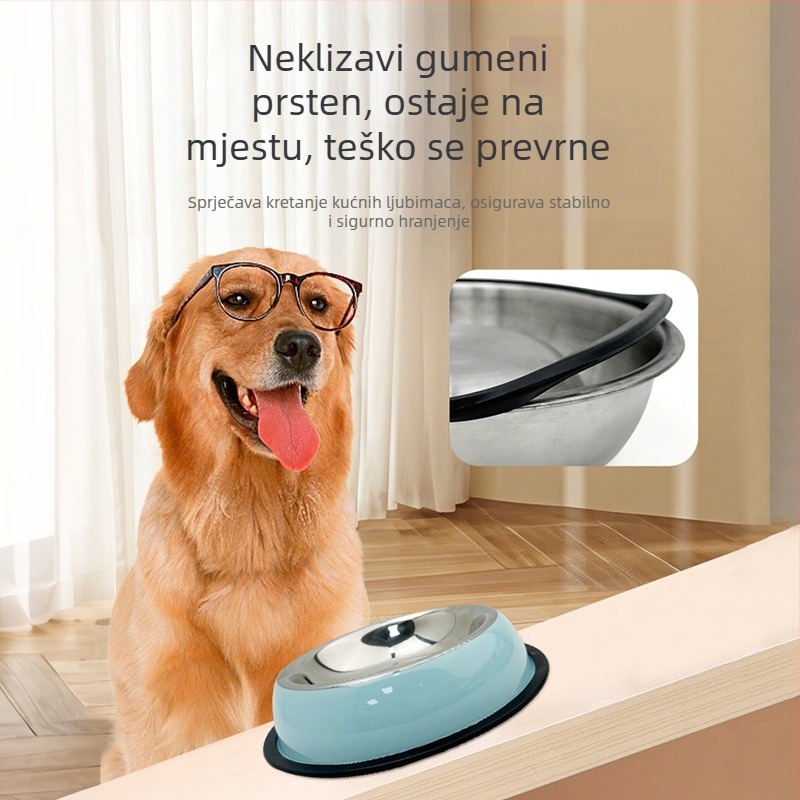 Amazonova nova zdjela za mačke od nehrđajućeg čelika, zdjela za pse otporna na padove, otporna na habanje, zdjela za pse koju nije lako prevrnuti, zdjela za kućne ljubimce, pribor za kućne ljubimce