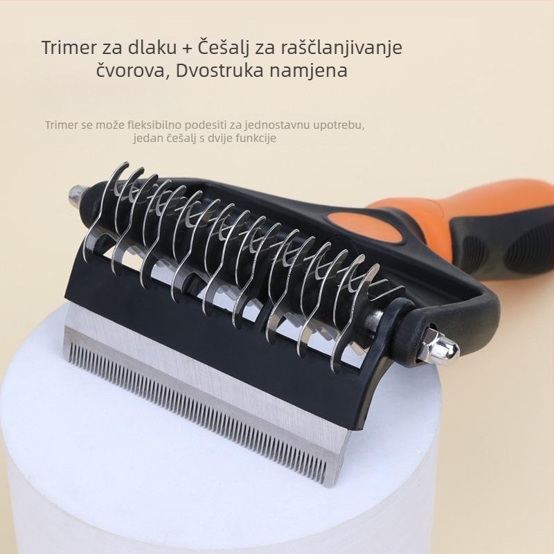 Kućni ljubimci, višenamjenski češalj s otvorenim čvorom, nož za dlaku za pse i mačke, višenamjenski češalj za uklanjanje plutajuće dlake