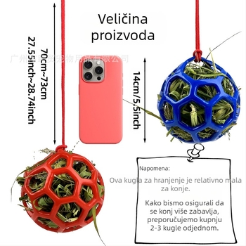 Hranilica za sijeno za konje, ovce i krave, viseća kugla za hranjenje konja, štala za farmu, šuplja kugla, igračka, lopta za hranjenje konja, zec