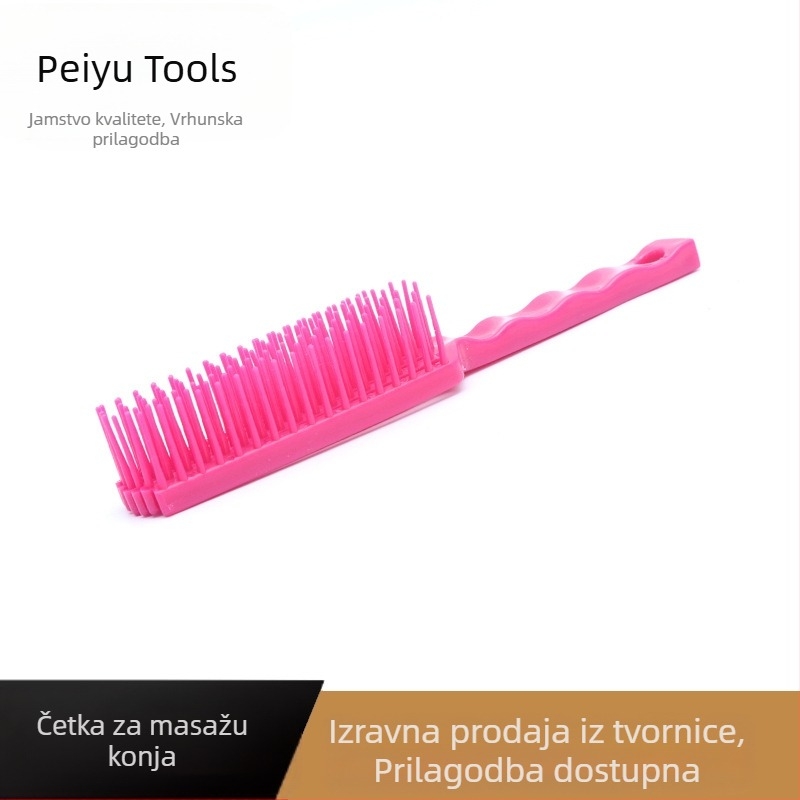 Veleprodaja alata za češljanje konjske dlake, češalj za rep konja, češalj za grivu, pribor za sobu za konje, set za konje, plastični masažni češalj za konje