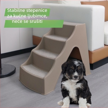 Prekogranične stepenice za kućne ljubimce, ljestve za penjanje za pse, plastične stepenice za krevet, neklizajuće ljestve za pse, mačke, pse, automobile, sklopive ljestve za penjanje