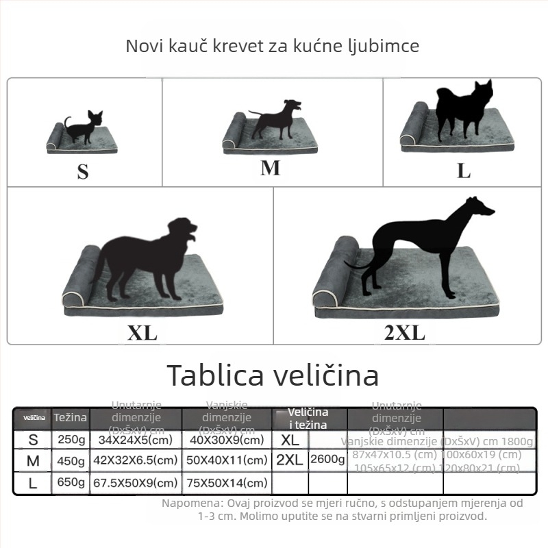 Amazonova nova spužvasta prostirka za mačke, prostirka za pse, kućica za mačke, kućica za pse za velike, srednje i male pse, jednostruki naslon za ruke, kauč za kućne ljubimce, gnijezdo