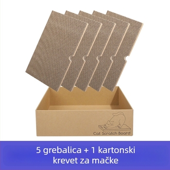 Prekogranična vruća crtana ploča za grebanje od valovitog papira za mačke, ploča za grebanje, odijelo za praktičnu rupu, igračka za mačke za zaštitu okoliša