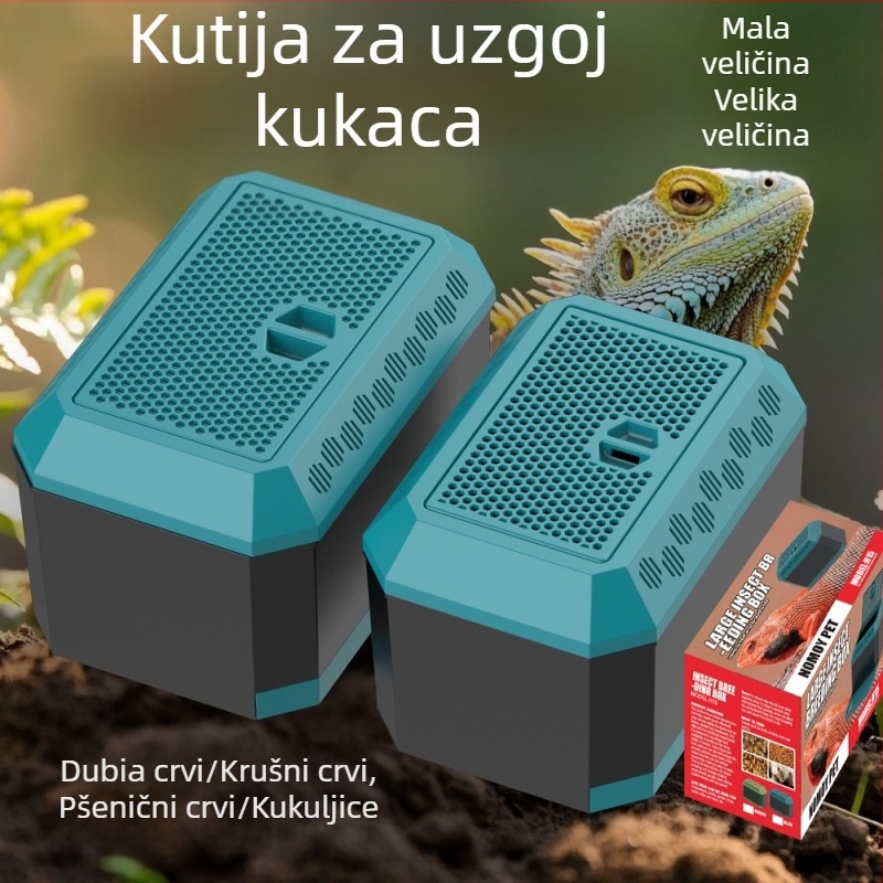 Krušna buba Dubya Gušter Svilena buba Pupa Palace Flip Prozračni bazen za vodu Ladica za penjanje Kutija za hranjenje insekata otporna na svjetlost
