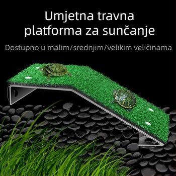 nomo nomo akrilna plutajuća otok platforma za sunčanje amfibijska kornjača akvarijska kornjača ljestve za penjanje sunce simulacija travnjaka krajolik